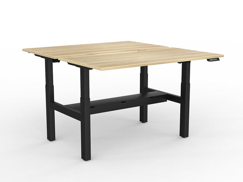 Agile 2-Column Electric Shared Desk With Cable Tray