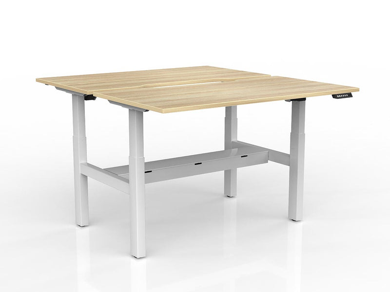 Agile 2-Column Electric Shared Desk With Cable Tray
