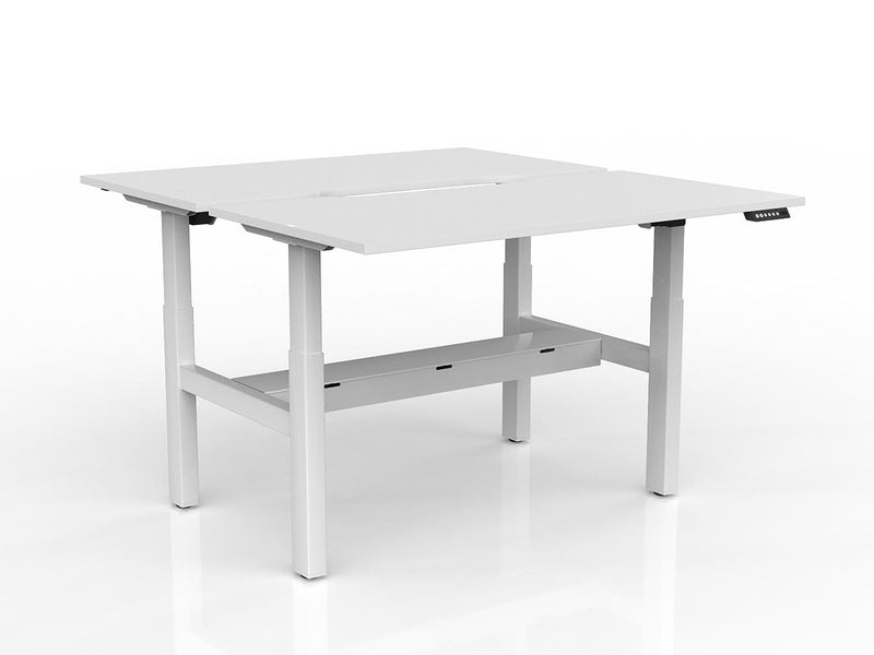 Agile 2-Column Electric Shared Desk With Cable Tray