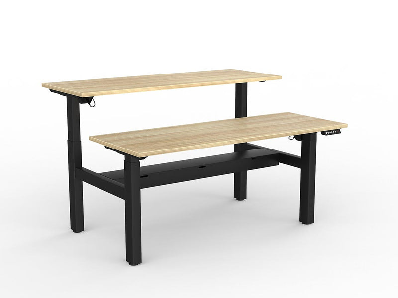 Agile 2-Column Electric Shared Desk With Cable Tray