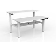 Agile 2-Column Electric Shared Desk With Cable Tray