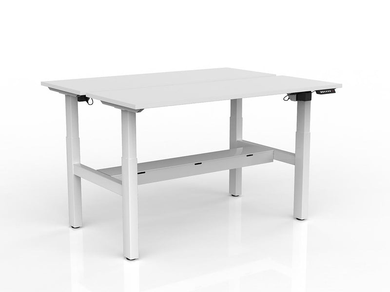 Agile 2-Column Electric Shared Desk With Cable Tray