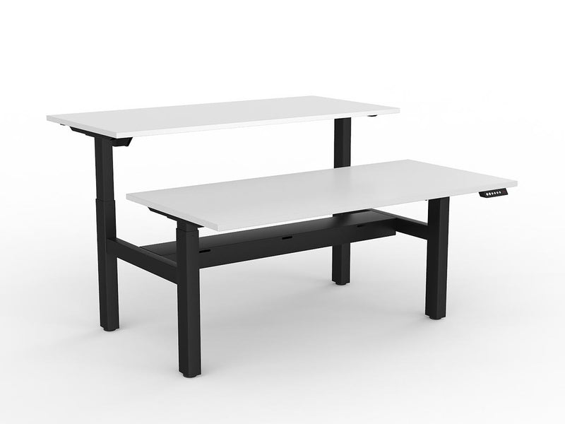 Agile 2-Column Electric Shared Desk With Cable Tray