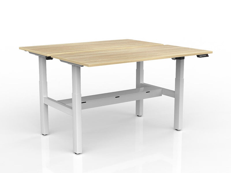Agile 2-Column Electric Shared Desk With Cable Tray