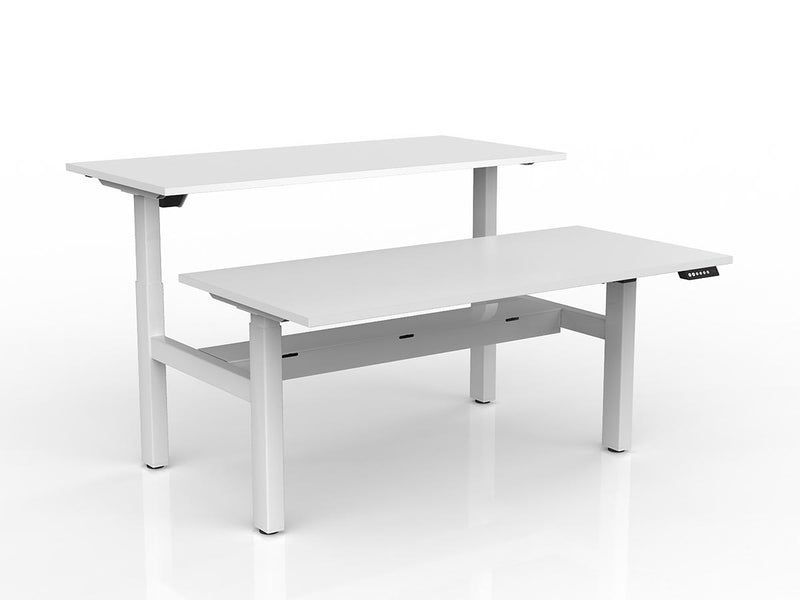 Agile 2-Column Electric Shared Desk With Cable Tray