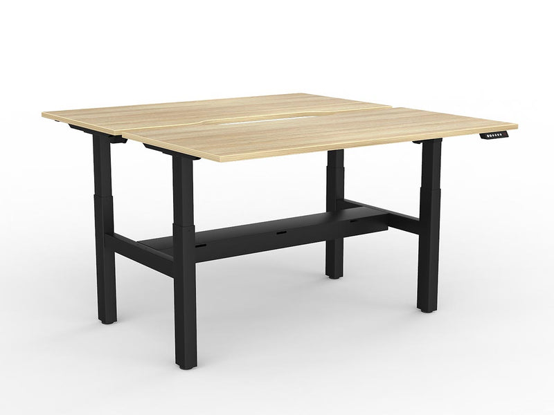 Agile 2-Column Electric Shared Desk With Cable Tray