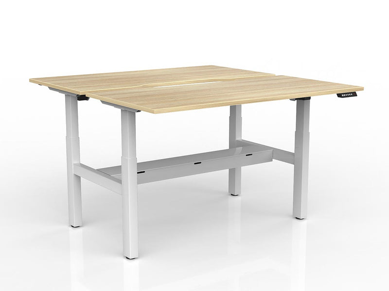 Agile 2-Column Electric Shared Desk With Cable Tray