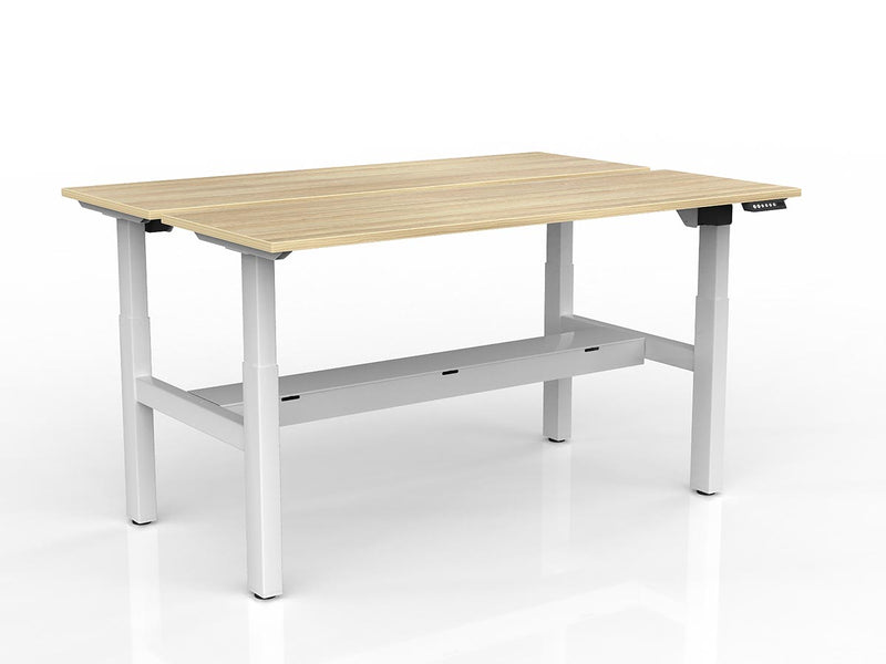 Agile 2-Column Electric Shared Desk With Cable Tray