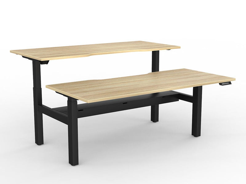 Agile 2-Column Electric Shared Desk With Cable Tray