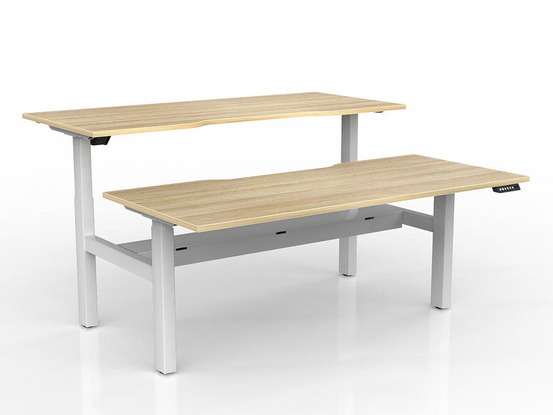 Agile 2-Column Electric Shared Desk With Cable Tray