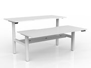 Agile 2-Column Electric Shared Desk With Cable Tray