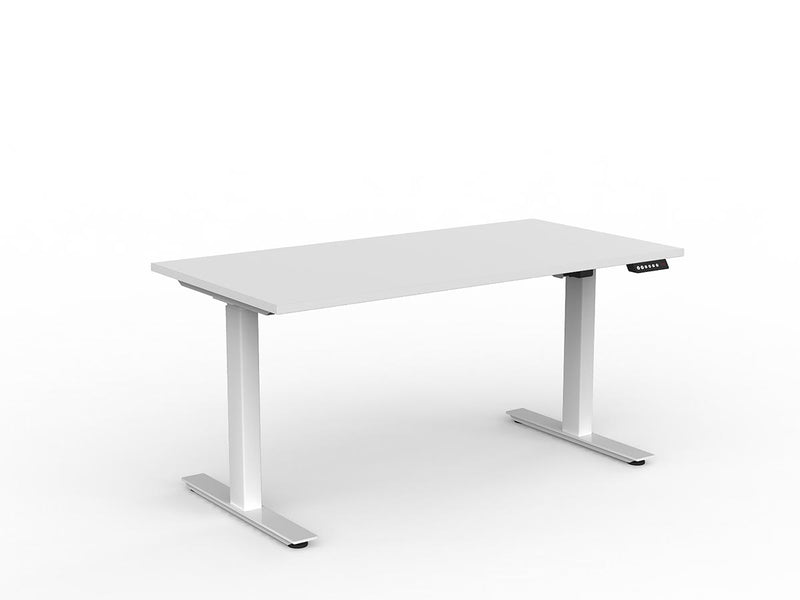 Agile Fixed Height Individual Desk 1200mm x 600mm White White Powdercoat