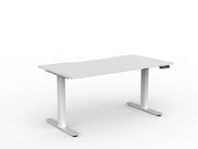 Agile Fixed Height Individual Desk 1500mm x 600mm White White Powdercoat