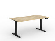 Agile Fixed Height Individual Desk 1800mm x 600mm White Black Powdercoat