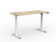 Agile Fixed Height Individual Desk 1800mm x 750mm Natural Oak Black Powdercoat