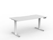 Agile Fixed Height Individual Desk 1800mm x 600mm White White Powdercoat