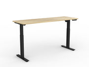 Agile Fixed Height Individual Desk 1800mm x 800mm Natural Oak Black Powdercoat