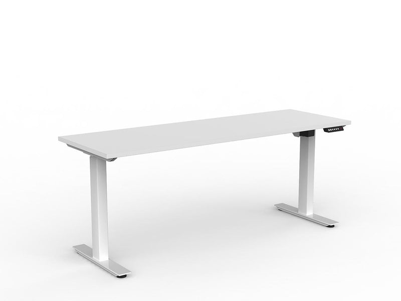 Agile Fixed Height Individual Desk 1800mm x 800mm White White Powdercoat