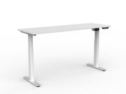 Agile Fixed Height Individual Desk 1800mm x 800mm Natural Oak White Powdercoat