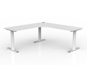 Agile Fixed Height 90º Workstation 1800mmX1800mmX600mm White White Left Hand