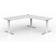 Agile Fixed Height 90º Workstation 1800mmX1800mmX750mm White White Right Hand