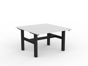 Agile Fixed Height Shared Desk 1200mm x 600mm White Black Powdercoat