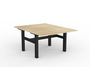Agile Fixed Height Shared Desk 1200mm x 750mm Natural Oak Black Powdercoat