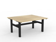 Agile Fixed Height Shared Desk 1500mm x 600mm Natural Oak Black Powdercoat