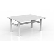 Agile Fixed Height Shared Desk 1500mm x 600mm White White Powdercoat