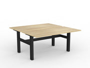 Agile Fixed Height Shared Desk 1500mm x 750mm Natural Oak Black Powdercoat