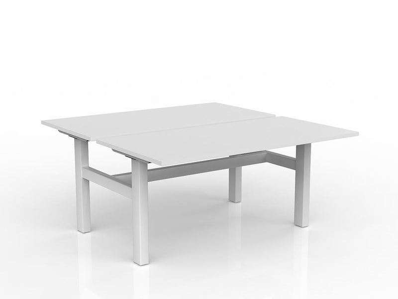 Agile Fixed Height Shared Desk 1500mm x 750mm White White Powdercoat