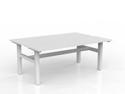 Agile Fixed Height Shared Desk 1800mm x 600mm White White Powdercoat