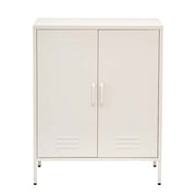 ArtissIn Sweetheart Metal Locker Storage Shelf Organizer Cabinet Buffet Sideboard White