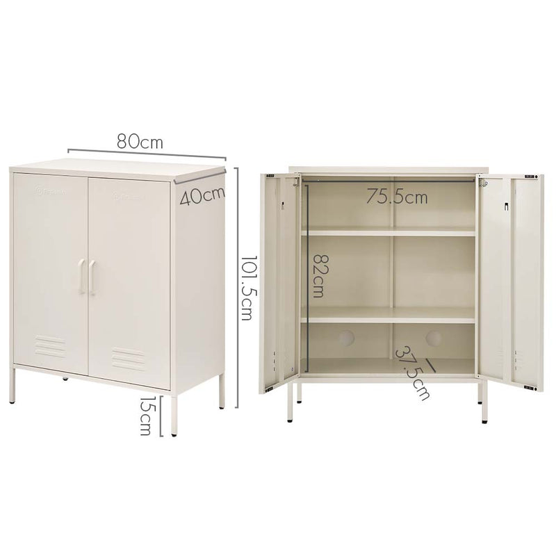 ArtissIn Sweetheart Metal Locker Storage Shelf Organizer Cabinet Buffet Sideboard
