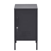 ArtissIn Mini Metal Locker Storage Shelf Organizer Cabinet Bedroom Black