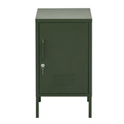 ArtissIn Mini Metal Locker Storage Shelf Organizer Cabinet Bedroom Green