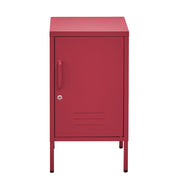 ArtissIn Mini Metal Locker Storage Shelf Organizer Cabinet Bedroom Pink