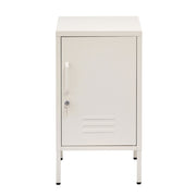 ArtissIn Mini Metal Locker Storage Shelf Organizer Cabinet Bedroom White