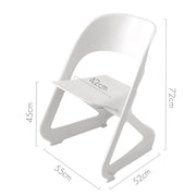 ArtissIn Set of 4 Dining Chairs Office Cafe Lounge Seat Stackable Plastic Leisure Chairs