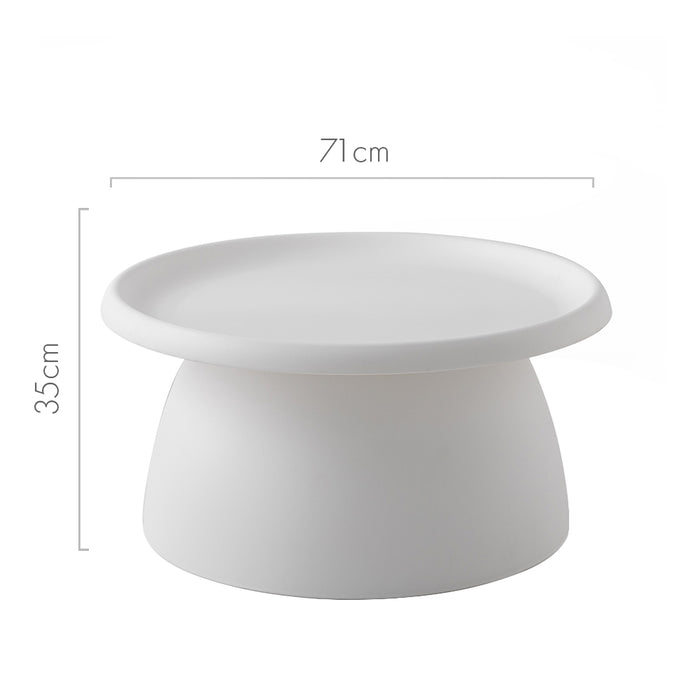 ArtissIn Coffee Table Mushroom Nordic Round Large Side Table 70CM