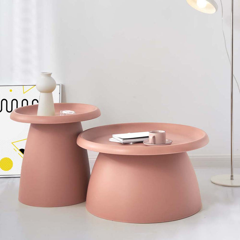 ArtissIn Coffee Table Mushroom Nordic Round Small Side Table 50CM