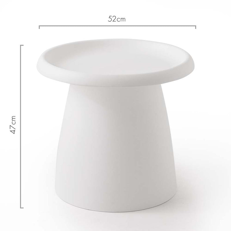 ArtissIn Coffee Table Mushroom Nordic Round Small Side Table 50CM