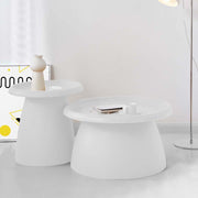 ArtissIn Coffee Table Mushroom Nordic Round Small Side Table 50CM