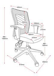 Rapidline Ergonomic Executive Chair With Large Mesh Back