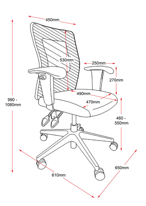 Operator Chair With Large Mesh Back