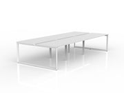 Anvil 6-User Double Sided Workspace 1200mm x 750mm White White Powdercoat