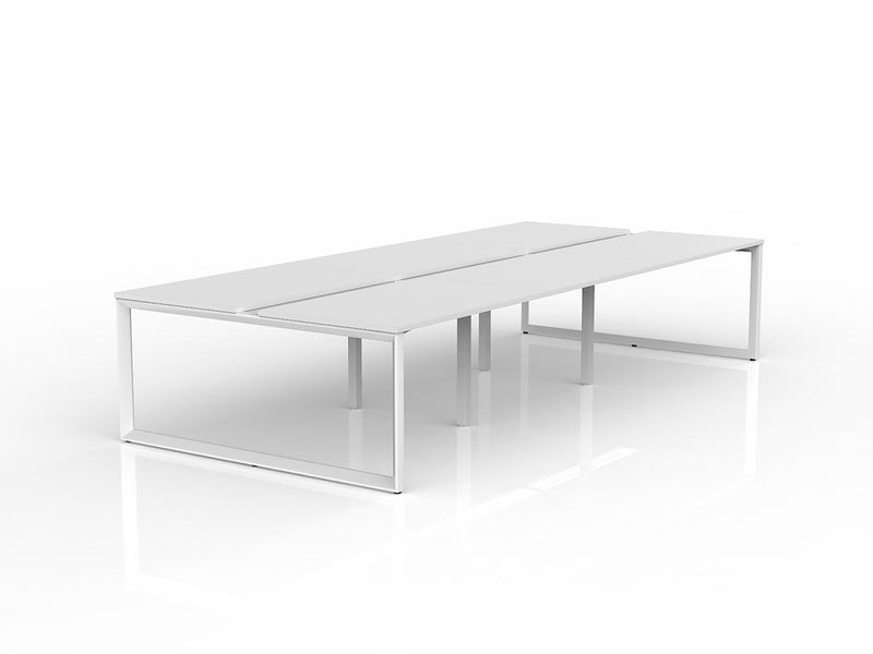 Anvil 6-User Double Sided Workspace 1200mm x 750mm White White Powdercoat