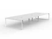 Anvil 6-User Double Sided Workspace 1600mm x 800mm White White Powdercoat