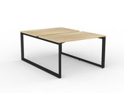 Anvil 2-User Double Sided Workspace 1200mm x 750mm Natural Oak Black Powdercoat