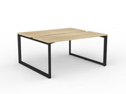 Anvil 2-User Double Sided Workspace 1500mm x 600mm Natural Oak Black Powdercoat